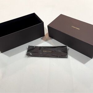 Tom Ford Glasses Brown Box and Cleaning Cloth
